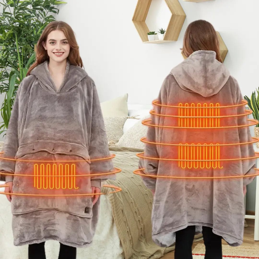 HeatCozy™ USB Heated Flannel Hoodie - Oversized Winter Wear lextonbrand